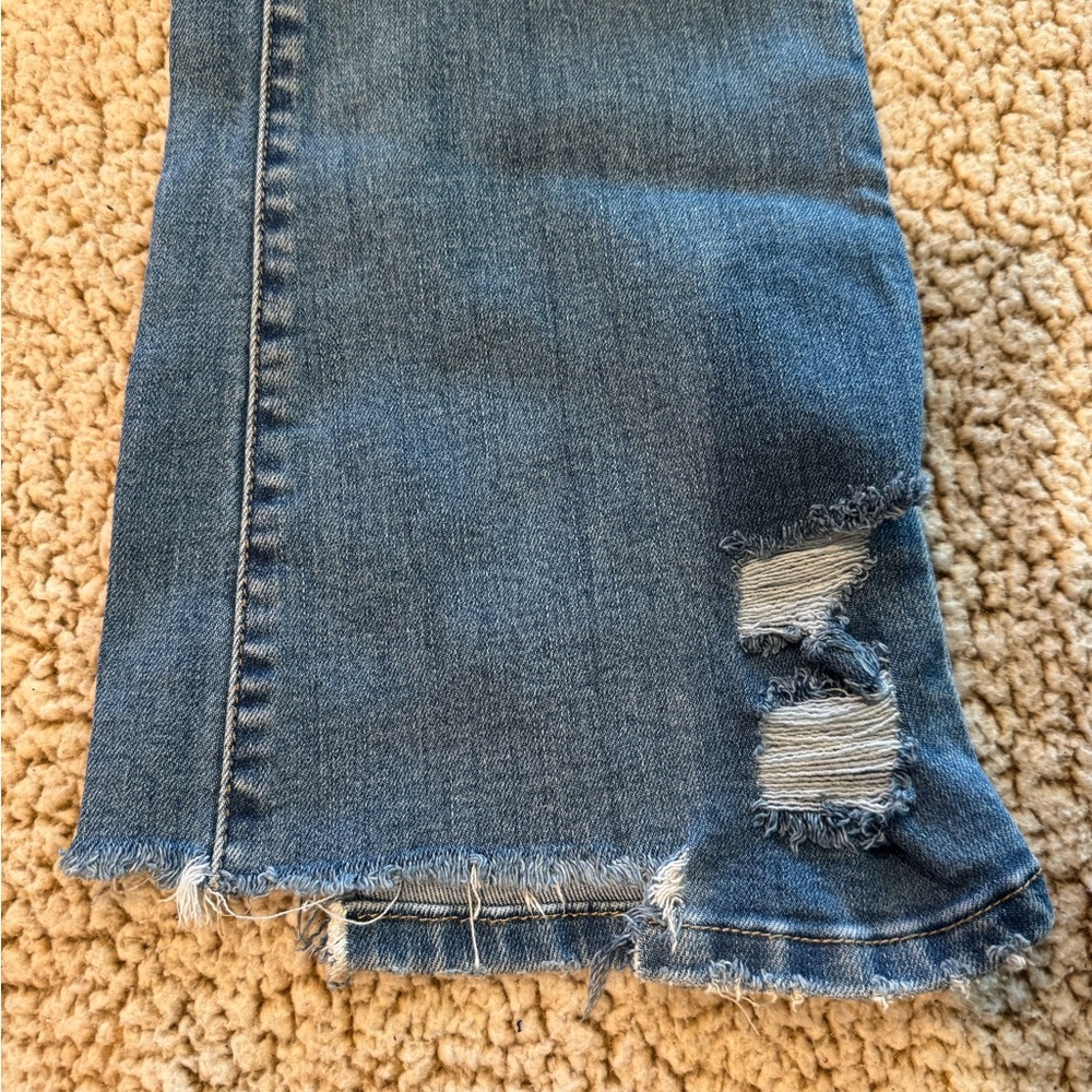 Flying Monkey Light Blue Distressed Flare Jeans - Picture 5 of 7